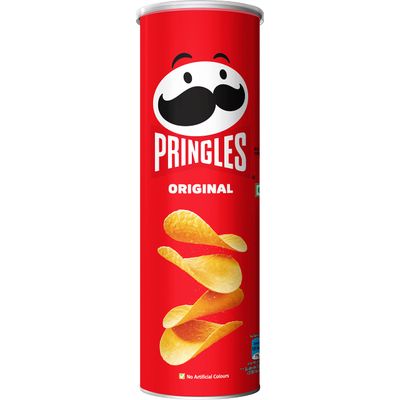Pringles Original | Potato Chips | Classic Salted Potato Chips | Crispy Snack | Crunchy Snack for Movies, Games &amp; More | On-the-Go Can | 134g