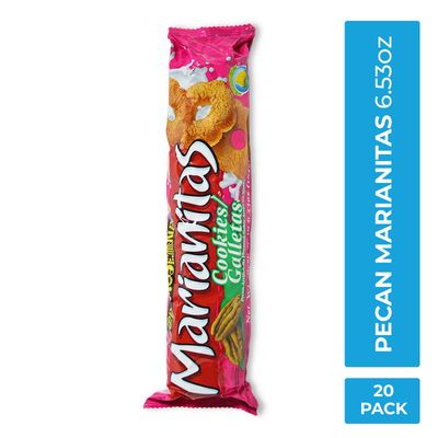 LA MODERNA, Marianitas Nuez, Pecan Cookies, Galletas, Snacks Deliciosos y Dulces, 6.53 oz, Pack de 20