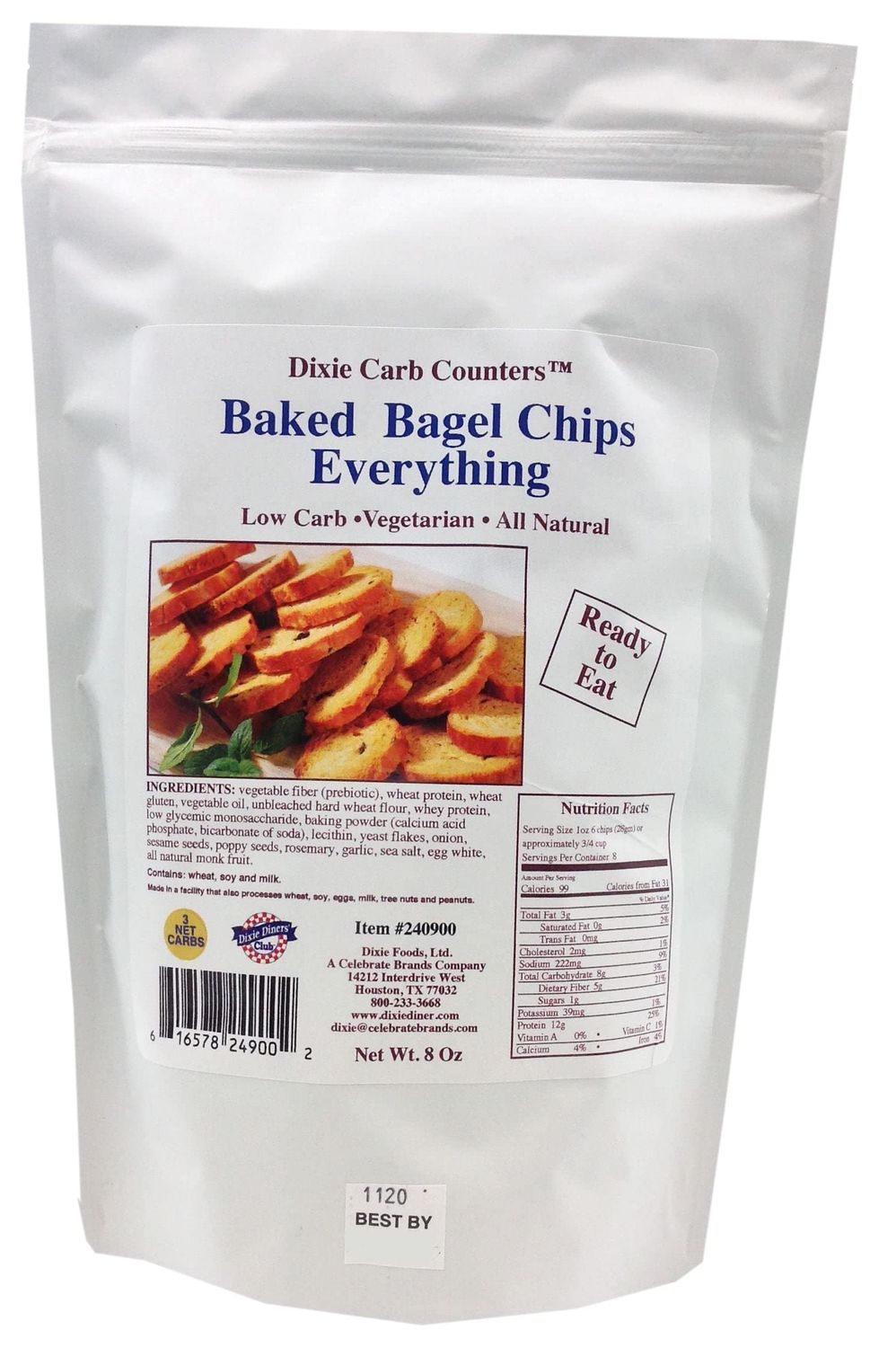 Dixie Carb Counters Baked Bagel Chips Everything