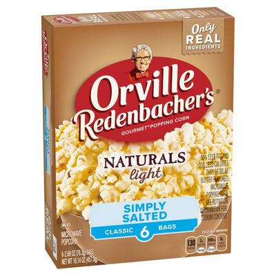 Orville Redenbacher's Naturals Simply Salted Popcorn, Classic Bag, 6-Count