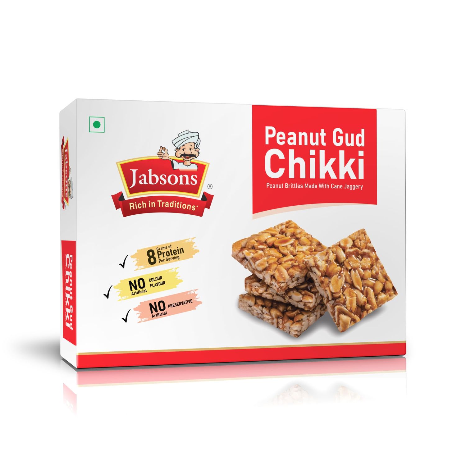 Jabsons - Chikki Peanut Gud (Peanut Brittles in Jaggery), 400g