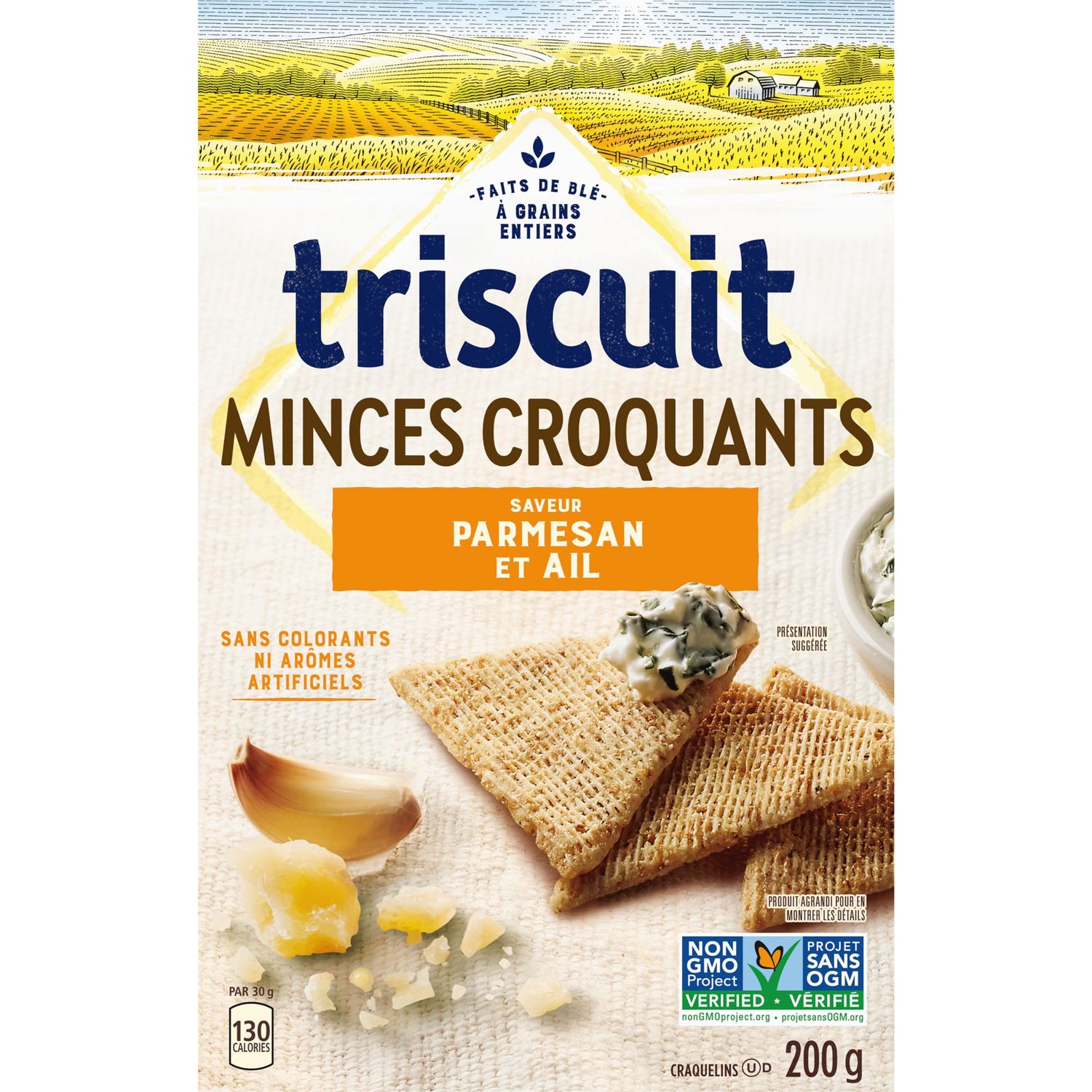 Triscuit Thin Crisps, Parmesan Garlic, 200g7.1oz (Imported from Canada)