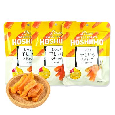 Japanese Sweet Potato Sticks Hoshiimo 55g x 3 Packs - Healthy Dried &amp; Roasted Snack, Natural Sweetness, Asian Japanese Food, Individually Wrapped Snacks, Perfect On-the-Go Snack