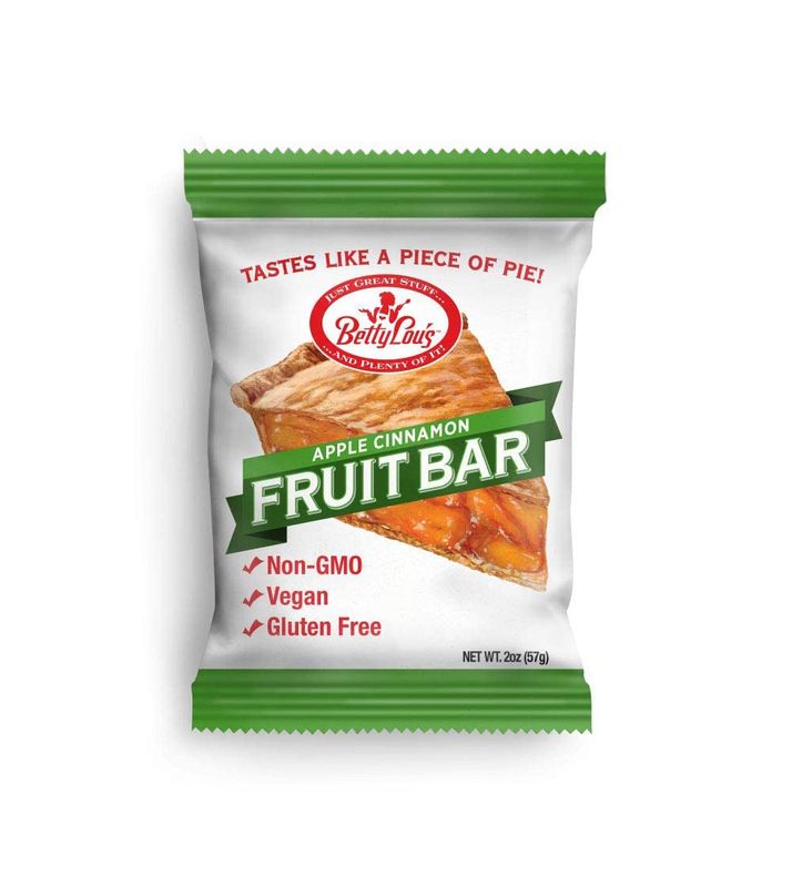 Betty Lou's Fruit Bars | Apple Cinnamon Pack of 12 | Gluten Free, Vegan, Non GMO | Deliciously Healthy Snacks Made with All Natural Fruit &amp; Fruit Juice | Individually Wrapped, 2 oz. Each, 12 Bars