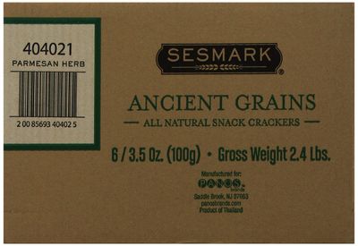 Sesmark Ancient Grains Rice Crackers, Parmesan Herb, 3.5 Ounce (Pack of 6)