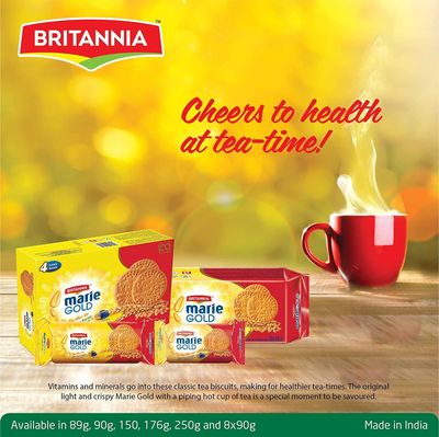 Britannia Marie Gold Cookies 21.16oz (600g) - Crispy Tea Time Snack - Delicious Grocery Cookies (Pack of 2)