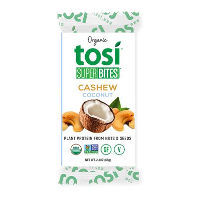 Tosi Superbites, Cashew Coconut, 2.4 Oz