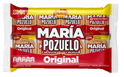 MARIA POZUELO Original Cookies, Fortified with Vitamins, Fat-Free, 8.89 Oz (Pack of 3)