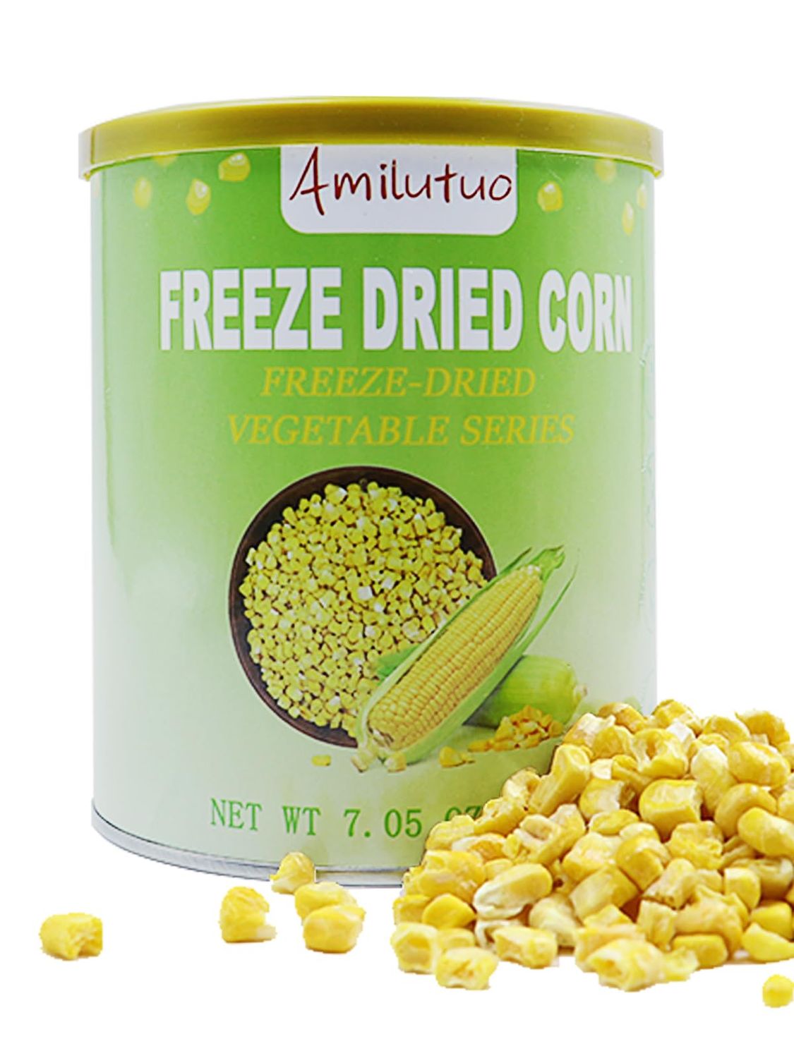 Freeze-Dried Corn, 7.05oz200g Snack Foods, for Soups, Salads, Rice, Muffins, Pancake, 100% Natural, No Additives