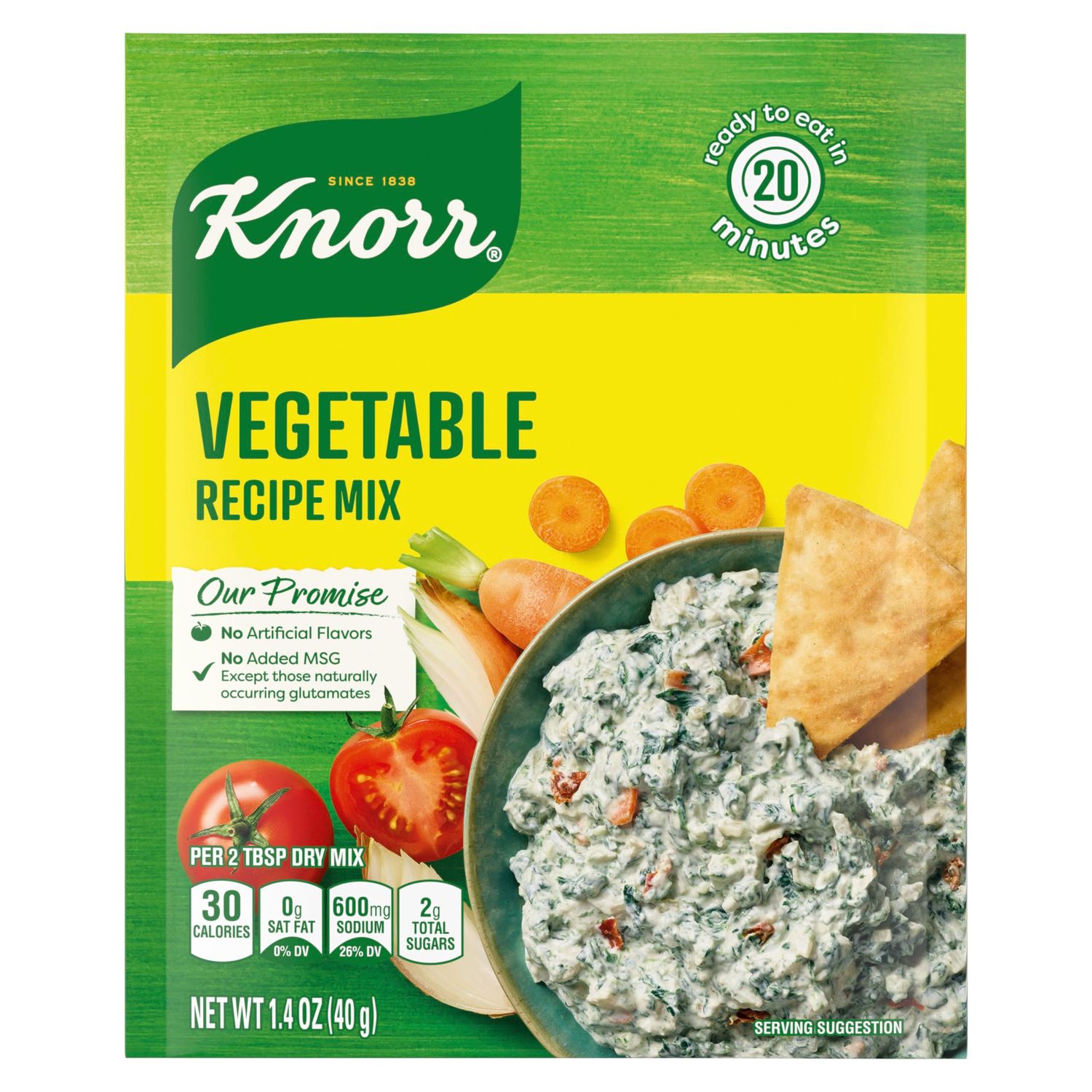 Knorr Soup Mix and Recipe Mix Vegetable For Soups, Sauces and Simple Meals No Artificial Flavors 1.4 oz