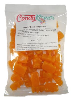 Gummy Bears Mango Chili - Sweet&#39;s Chili Mango Gummy Bears 2 Pound (32 Ounce) By CandyKorner