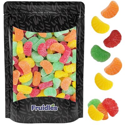 Fruidles Assorted Fruit Gummi Slices Candy, Delicious Sugar Coated Fruit Flavors Gummies (2 Pounds)
