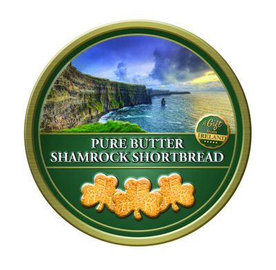 A Gift From Ireland Pure Butter Shamrock Shaped Shortbread, 180G