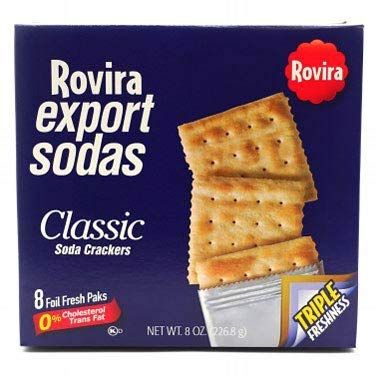 Rovira Export Sodas - Classic Soda Crackers (8 foil fresh packsbox) - 8 oz Box