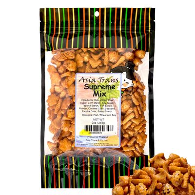 Traditional Supreme Mix Arare Rice Crackers - Mochi Crunch Asian Snack Mix - Sweet, Salty, and Umami Flavor - Crunchy On-The-Go Snack For Any Occasion - 9 Ounce