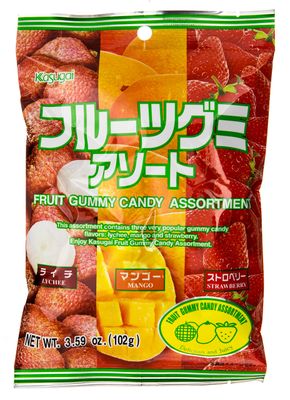 Kasugai Gummy Candy, Fruit Assortment, 3.59 Ounce