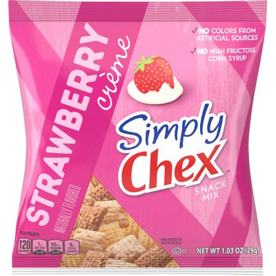 Simply Chex Mix, Strawberry Yogurt, 1.03 Oz (Pack of 60)