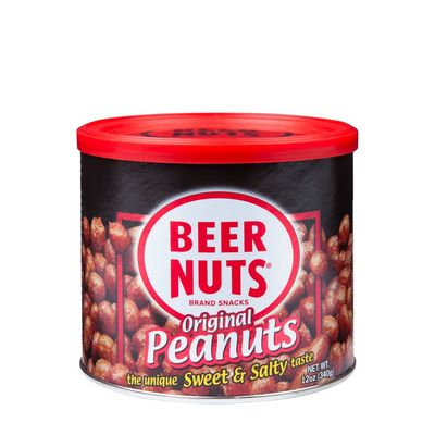 BEER NUTS Original Peanuts | 12 oz. Can - Sweet and Salty