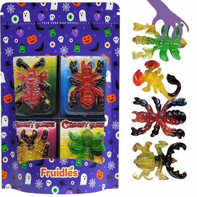 Fruidles Halloween Large Creepy Gummy Candy, Soft Chewy Gummy Candies, 4 Gummies per Pack (48-Gummies)