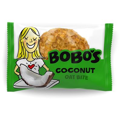 Bobo&#39;s Oat Bites, Coconut, 1.3 oz Bites (30 Pack Box), Gluten Free Whole Grain Snack, Vegan On-The-Go