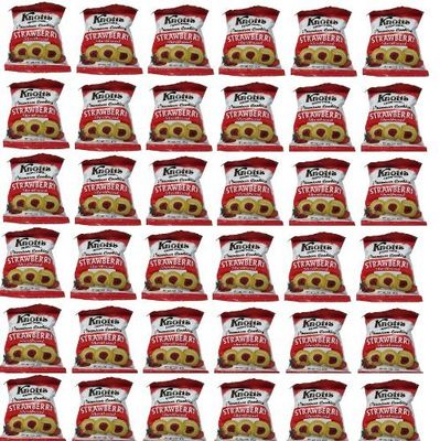 Knotts Berry Farm Strawberry Shortbread Premium Bite Size Cookies 36 Individual Bags of 2 Oz Each Sms-10 by NA