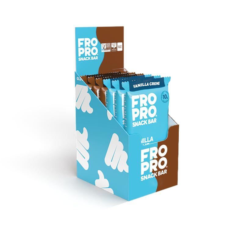 FROPRO Plant Protein Snack Bars - Plant Based Protein Bars, All-Natural, Gluten, Dairy, &amp; Soy Free, High Protein Bars with Low Calories | Swirl, 6 Pack