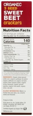 R. W. Garcia - Cracker Sweet Beet - Case of 6 - 5.5 OZ