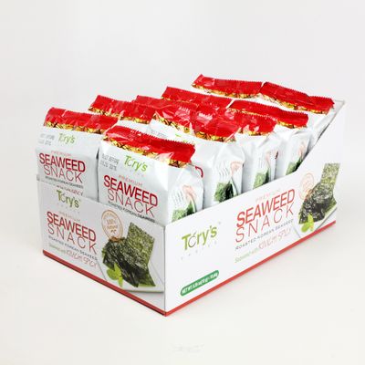 Tory's Choice Roasted Seaweed Snacks, Kimchi Spicy, 0.35oz (Pack of 10)