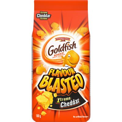 Pepperidge Goldfish Extreme Cheddar, 180g6.34oz. Imported from Canada