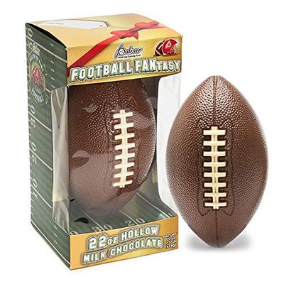 R.M. PALMER Football Fantasy Milk Chocolate Hollow Football in a Gift Box, Holiday Themed Treats, Candy, and Snacks