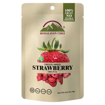 Himalayan Chef Freeze-Dried Strawberry 10g | Organic Dried Fruit Snacks, Healthy Fruit Snack for Kids &amp; Adults, Freeze-Dried Fruit for On-the-Go