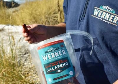 Werner Gourmet Meat Snacks, Jalapeno Mini Meat Sticks - 12 Ounce - Made in the USA, Resealable Bag of Spicy Meat Sticks (12 Ounce)