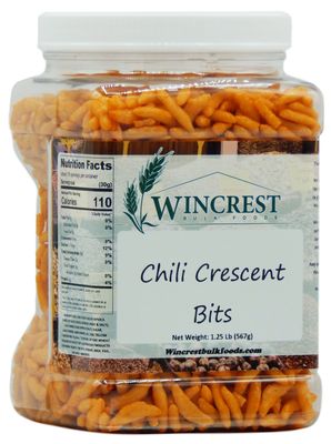 Chili Crescent Bites - Rice Crackers - Snack Mix - 1.25 Lb Tub