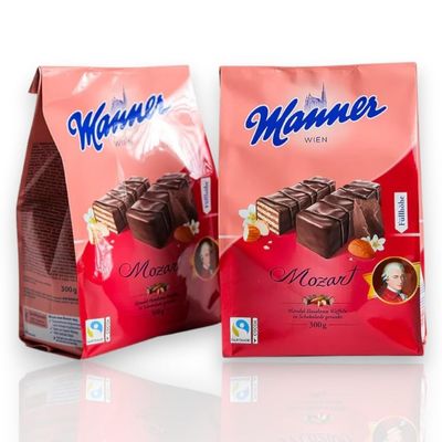 Manner Original Manner Mozart Mignon Wafer - Delicious Austrian Wafer Wafers with Almond- Dark Chocolate Wafers Ideal for Snacking, Sharing, &amp; Gifting - 2 Pack