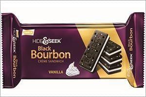 Parle Hide &amp; Seek Black Bourbon Vanilla Creme Sandwich - 100 Grams (Pack of 3)