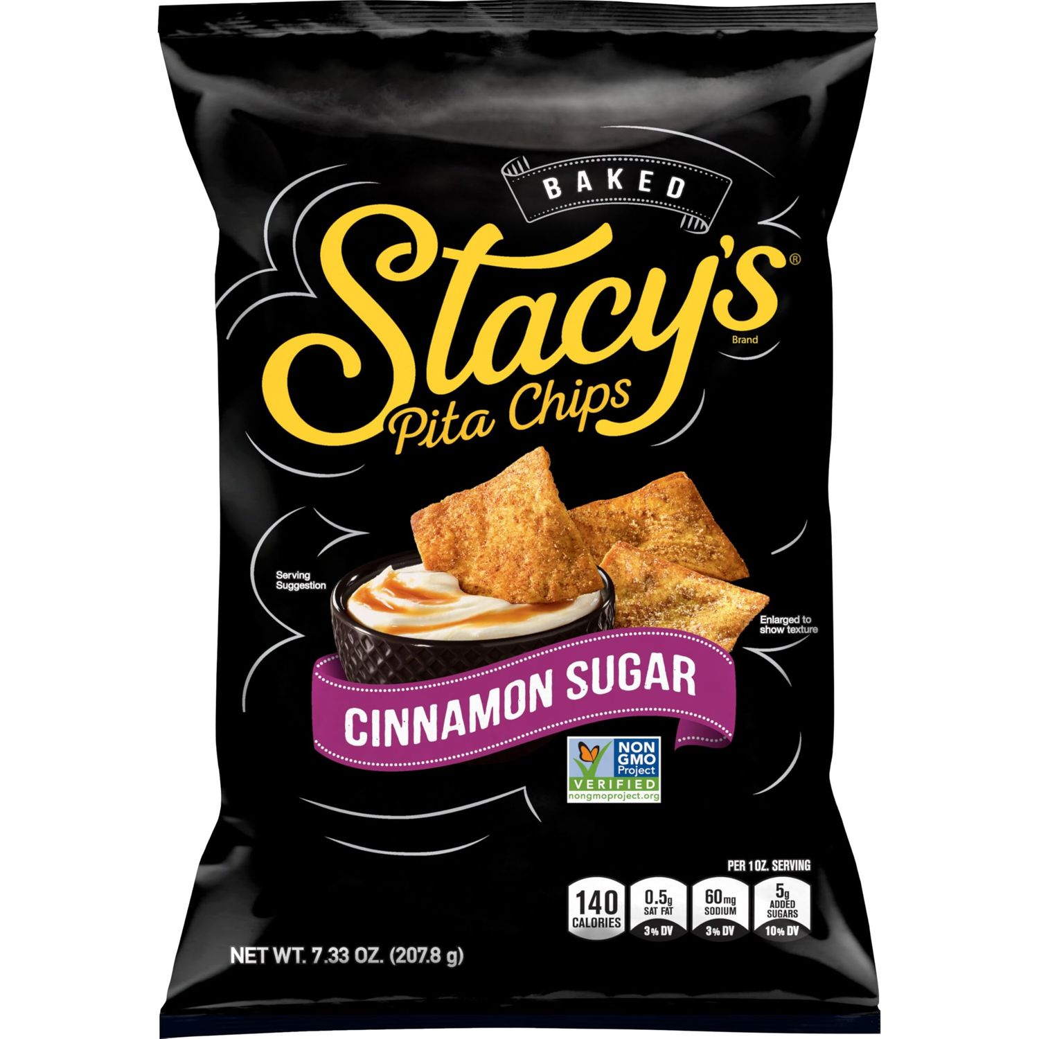Stacy&#39;s Cinnamon Sugar Flavored Pita Chips, 7.33 Ounce