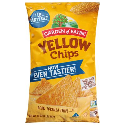 Garden of Eatin&#39; Corn Tortilla Chips, Yellow Chips, 1 lb bag