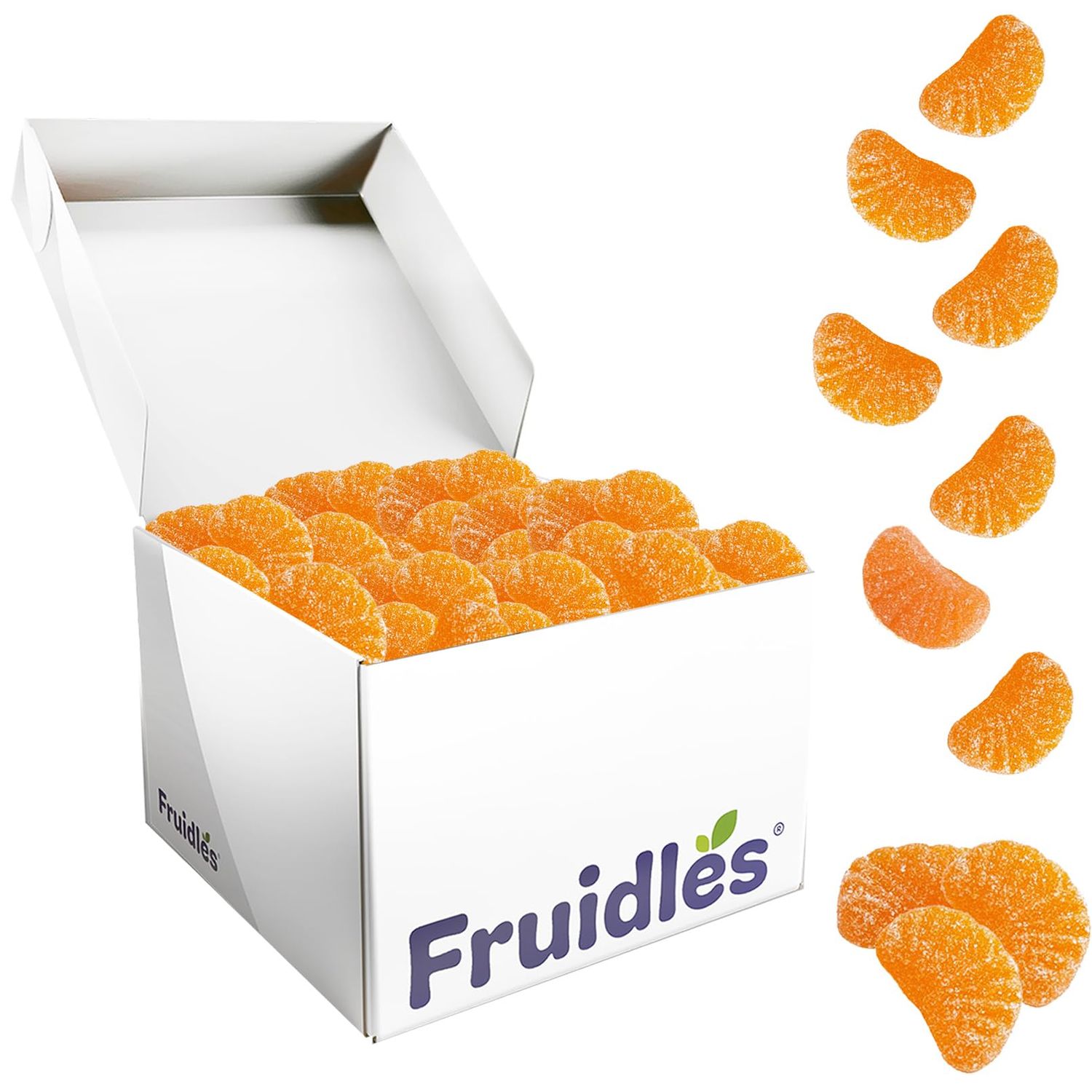 Fruidles Orange Gummi Slices Candy, Delicious Sugar Coated Fruit Flavors Gummies (5 Pounds (Bulk))