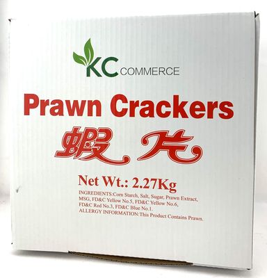 KC Commerce Uncooked Prawn Crackers, 5 LB Family Size, Crispy and Delicious Shrimp Chips for Party Appetizers and Snacks, Cook and Serve, Multi Color