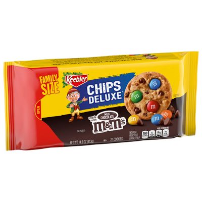 Keebler Chips Deluxe Cookies Rainbow with M&amp;M's Chocolate Candies, 14.6 Oz. (Pack of 1)