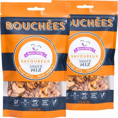 Beccas Petites Keto Snacks, Net Carbs - 5 gms, Premium Mixed Nuts - Savory (Paprika, Garlic, Tamari) Low Carb Snack - Gluten Free, Grain Free, Non GMO, Vegan, 4 Oz Bag (2-Pack)