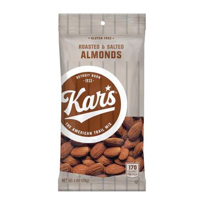 Kars Nuts Roasted &amp; Salted Almonds, 1 oz Individual Snack Packs - Bulk Pack of 100, Gluten-Free Snacks