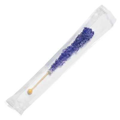 Candy Envy - Purple Rock Candy Sugar Sticks - Grape Flavored - 36 Indiv. Wrapped