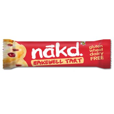 Nakd Bakewell Tart Natural Snack Bars - Vegan Bars - Healthy Snack - Gluten Free Bars 35 g