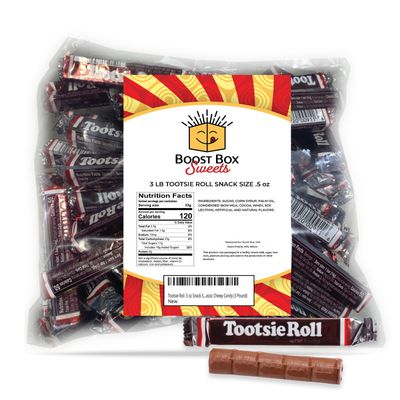 .5 oz Snack Bar Fun Size Individually Wrapped Bulk Classic Chewy Candy (3 Pound)