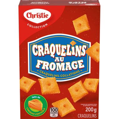 Christie Cheese Nips Cheddar Baked Snack Crackers, 1 Box (200g)
