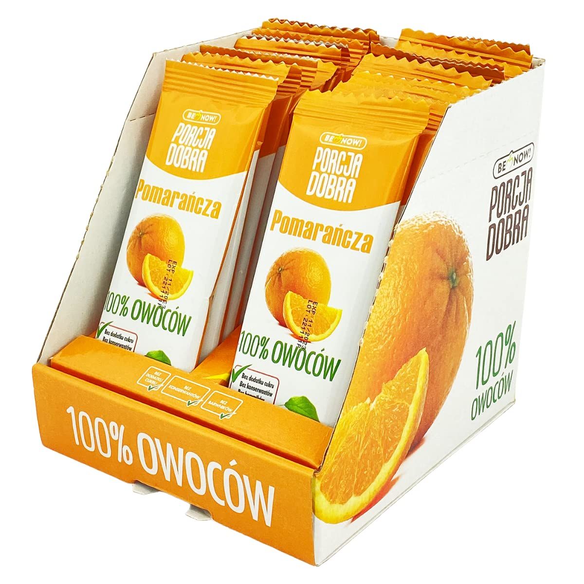 Be Now Healthy Fruit Bars - Apple &amp; Orange (Pack of 24) 100% Fruit Snacks for Kids and Adults - Sugar Free Snacks, Vegan, Non-GMO, Gluten-Free Snacks, Fruit Snacks.
