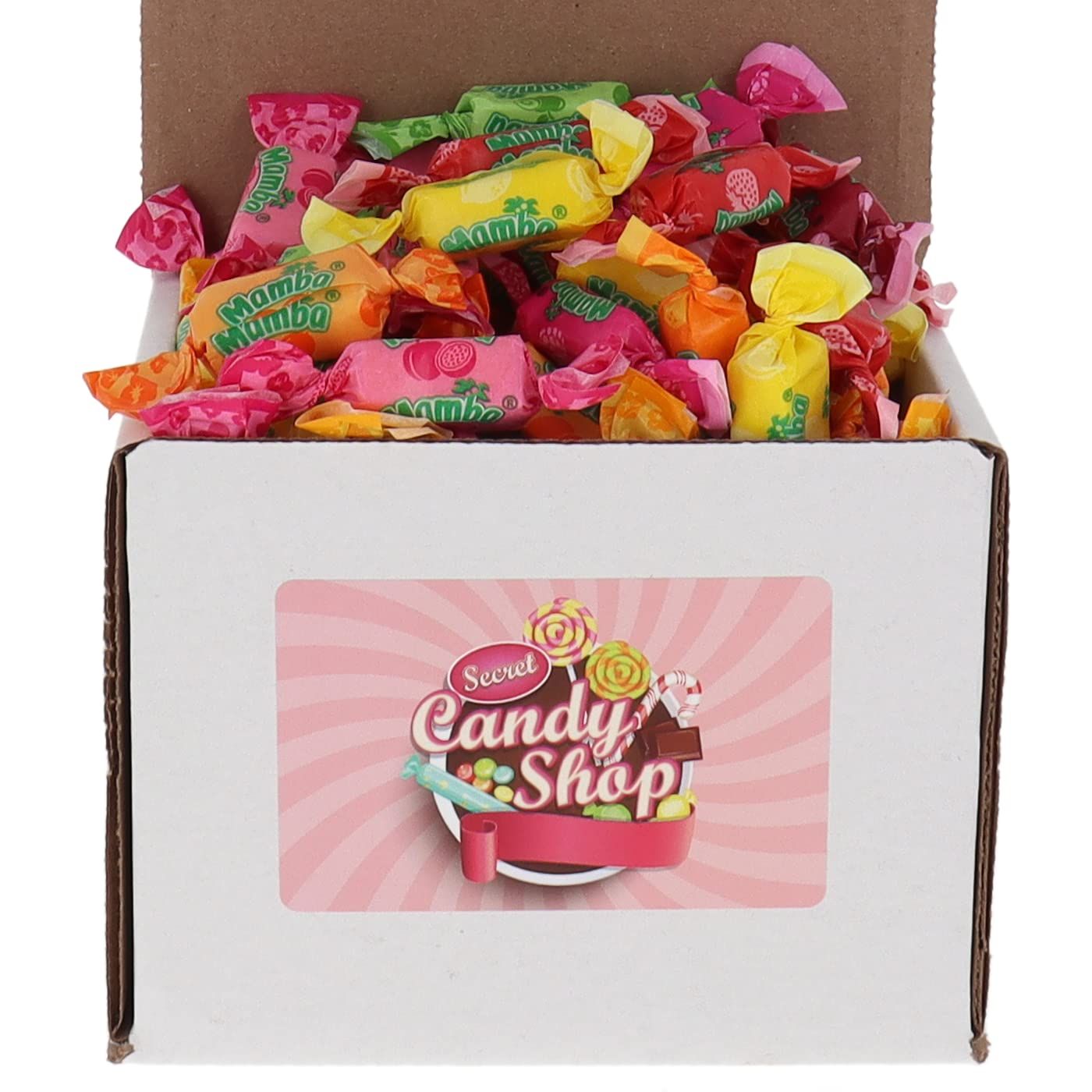 SECRET CANDY SHOP Mamba Fruit Chews Candy in Box Assorted Tropics Flavors (Mango Orange, Apple Kiwi, Pineapple Coconut, Peach Passionfruit. (1lb) (Assorted Tropics, 1lb)