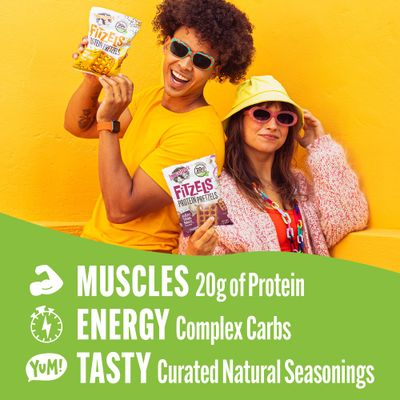 Lenny & Larry's FITZELS Variety Pack, 3 Flavors, 12 Count- Savory Pretzel Snacks Incredibly Tasty, High Protein Salty, Vegan, Kosher 20 g's of Plant Based Protein, 3 oz Each