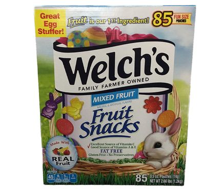 Welch&#39;s Easter Fruit Snacks, (85 Count of 0.5 oz Pouches) 42.5 oz